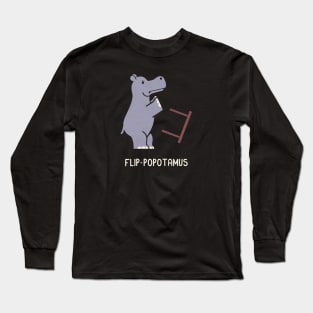Flip-popotamus Long Sleeve T-Shirt